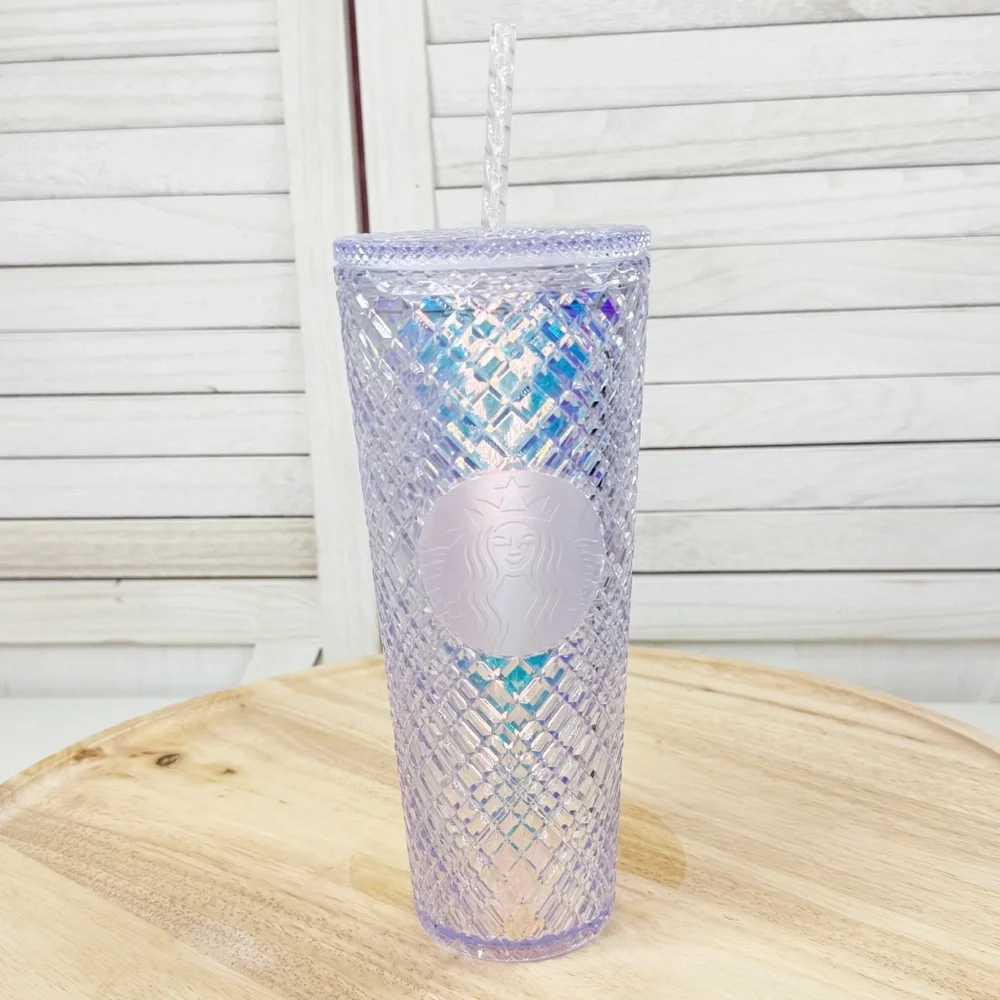 Starbucks Unicorn Clear‎ Iridescent Jewel Cut Tumbler Cup Venti 24oz